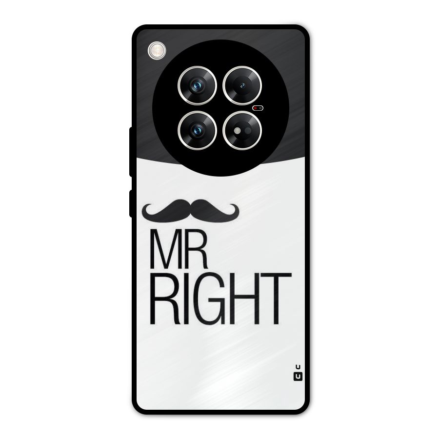 Mr. Right Moustache Metal Back Case for Infinix Zero 40 5G