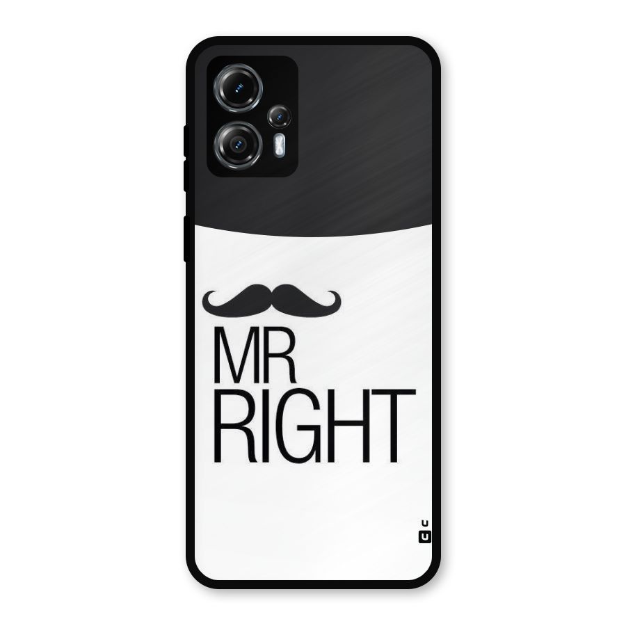 Mr. Right Moustache Metal Back Case for Moto G13