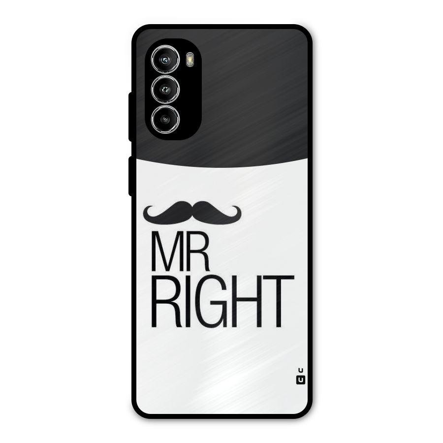 Mr. Right Moustache Metal Back Case for Moto G82