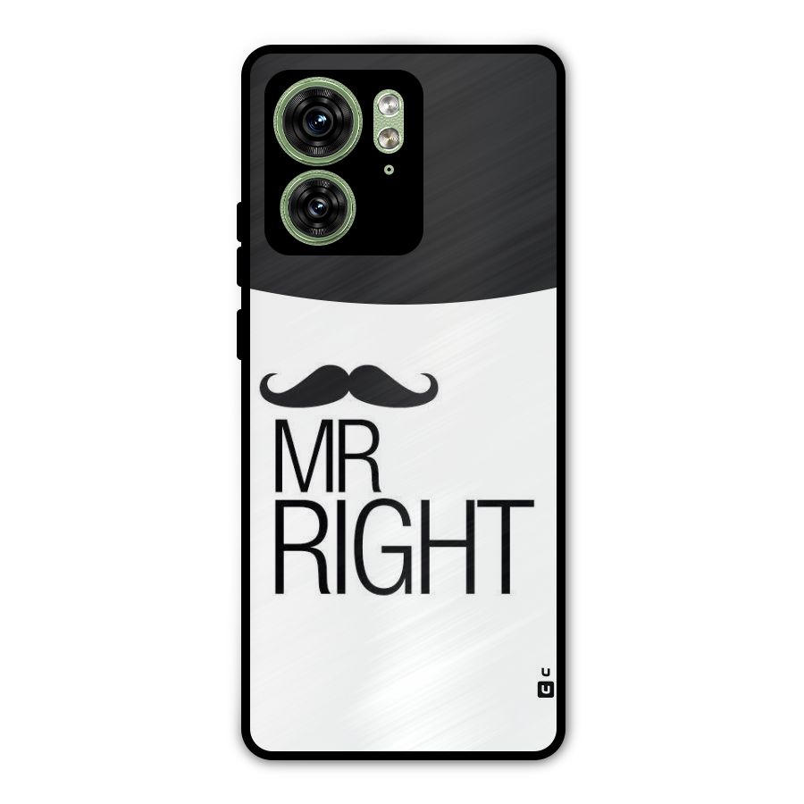 Mr. Right Moustache Metal Back Case for Motorola Edge 40 5G