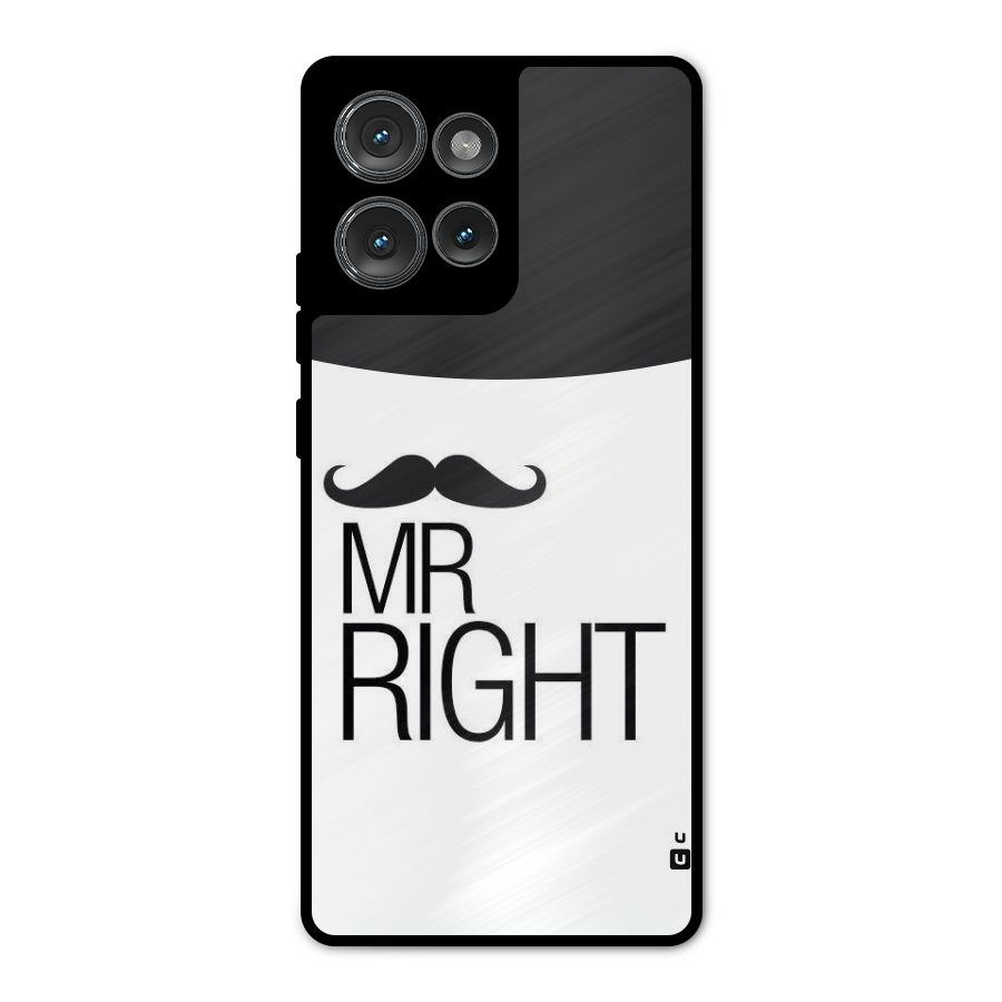 Mr. Right Moustache Metal Back Case for Motorola Edge 50