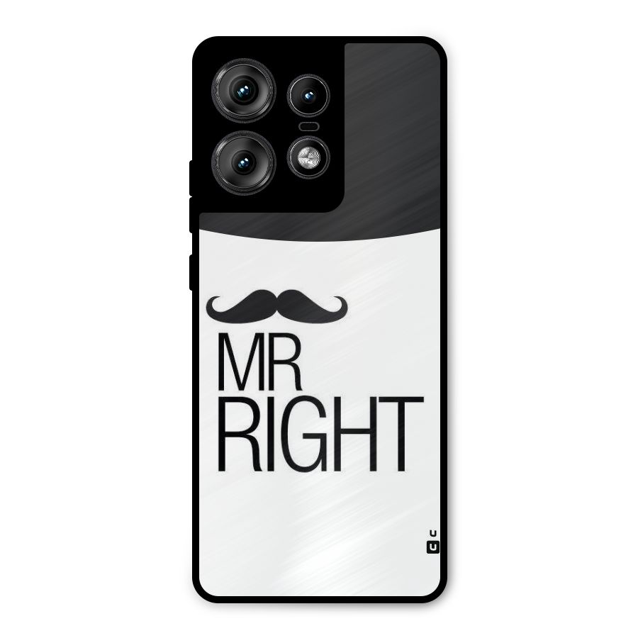 Mr. Right Moustache Metal Back Case for Motorola Edge 50 Pro