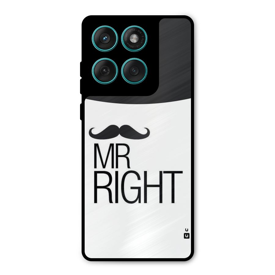 Mr. Right Moustache Metal Back Case for Motorola Edge 60