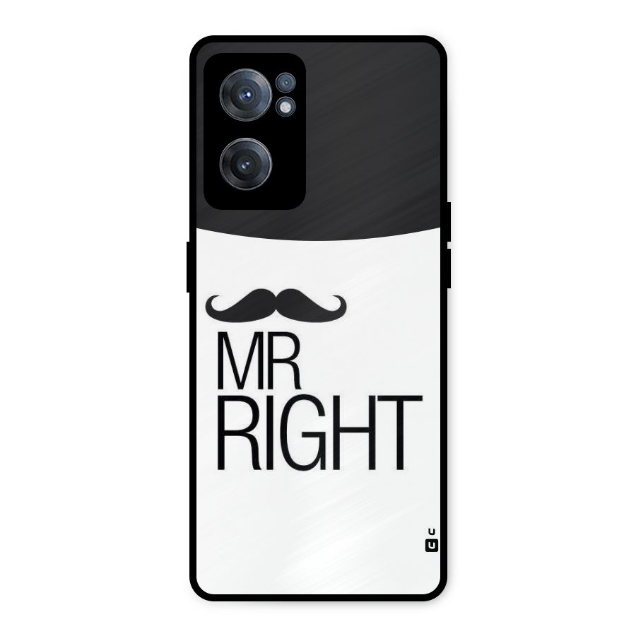 Mr. Right Moustache Metal Back Case for OnePlus Nord CE 2 5G