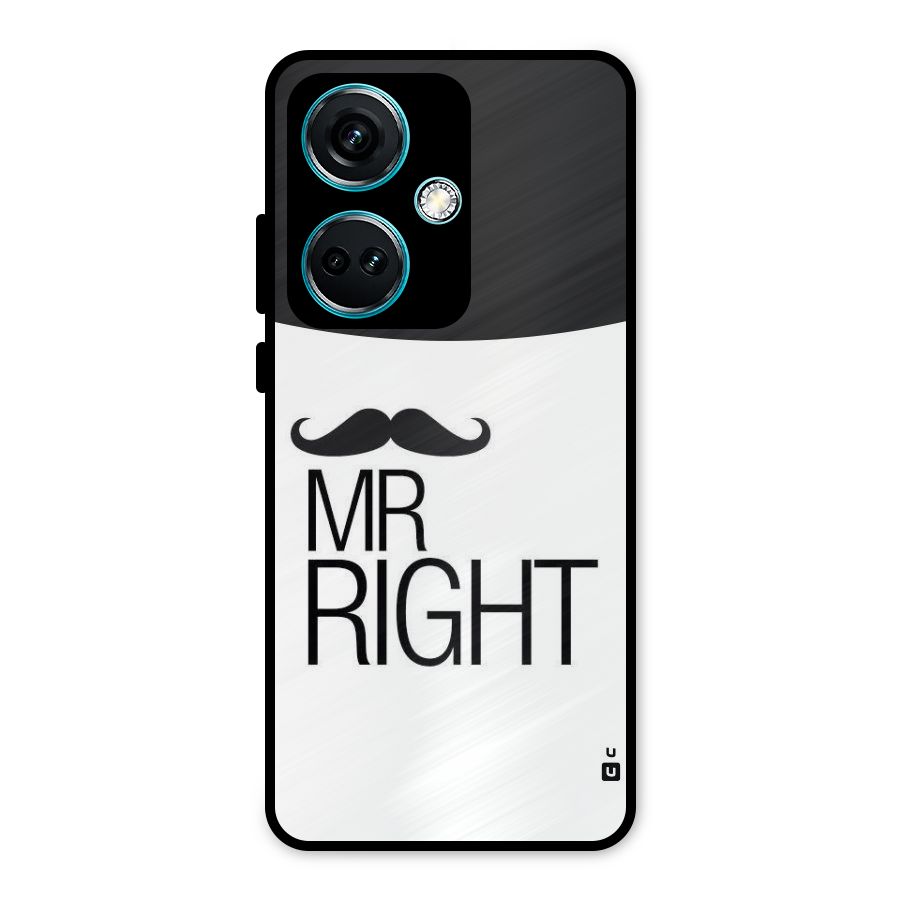 Mr. Right Moustache Metal Back Case for OnePlus Nord CE 3 5G