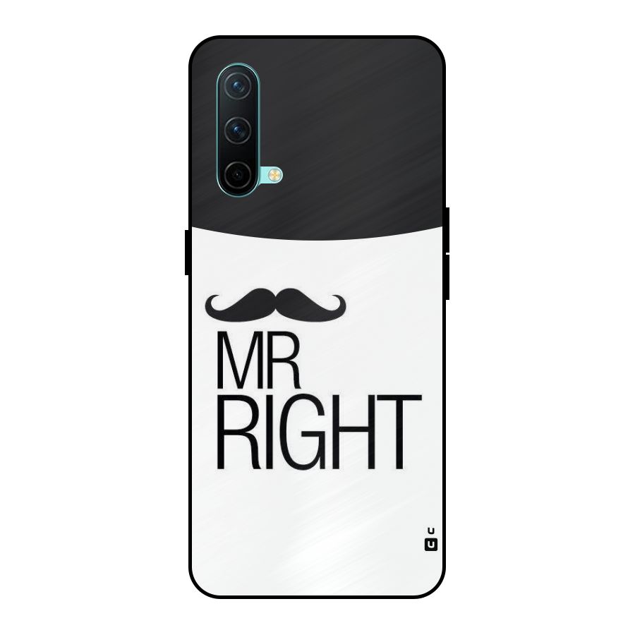 Mr. Right Moustache Metal Back Case for OnePlus Nord CE 5G