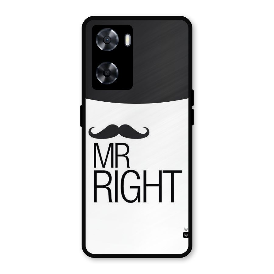 Mr. Right Moustache Metal Back Case for OnePlus Nord N20 SE