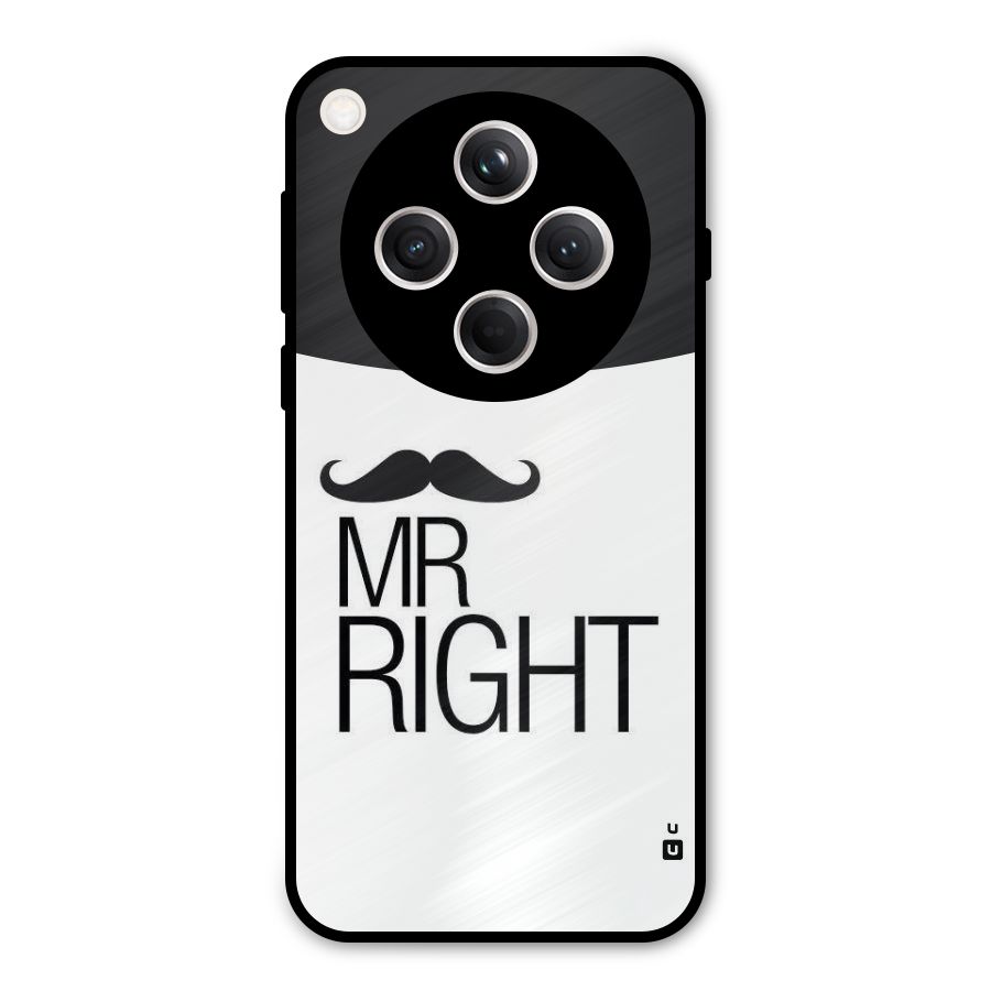 Mr. Right Moustache Metal Back Case for Oppo Find X8