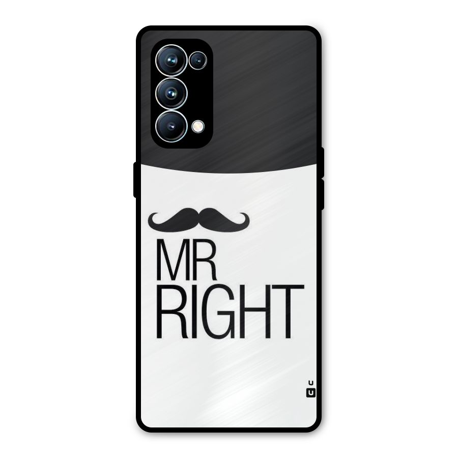 Mr. Right Moustache Metal Back Case for Oppo Reno5 Pro 5G