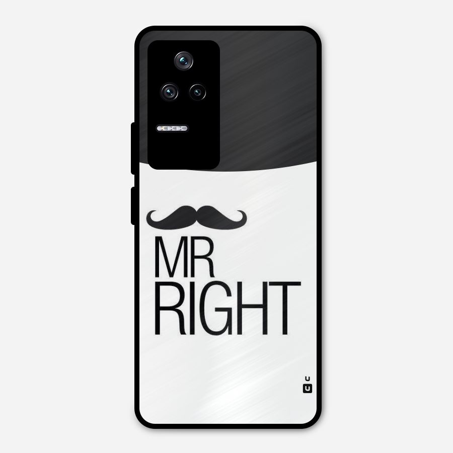 Mr. Right Moustache Metal Back Case for Poco F4 5G