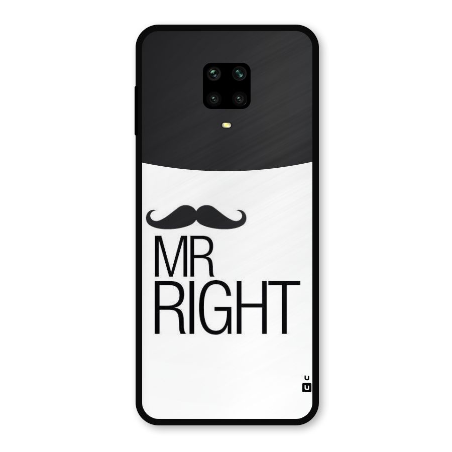 Mr. Right Moustache Metal Back Case for Poco M2 Pro
