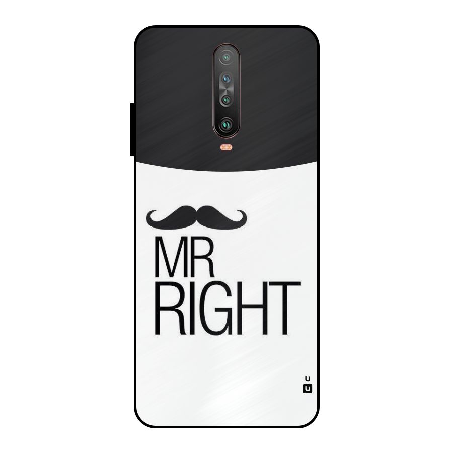 Mr. Right Moustache Metal Back Case for Poco X2
