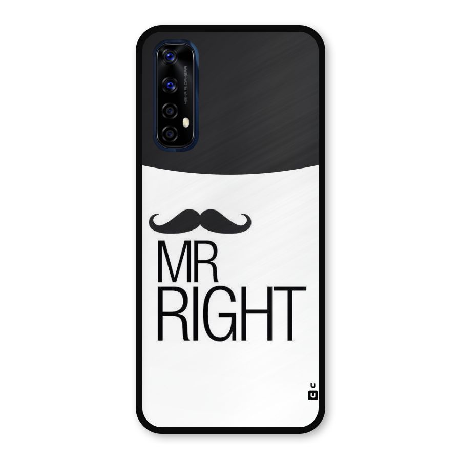 Mr. Right Moustache Metal Back Case for Realme 7