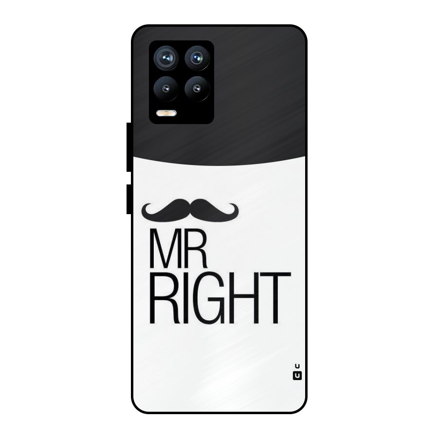 Mr. Right Moustache Metal Back Case for Realme 8 Pro