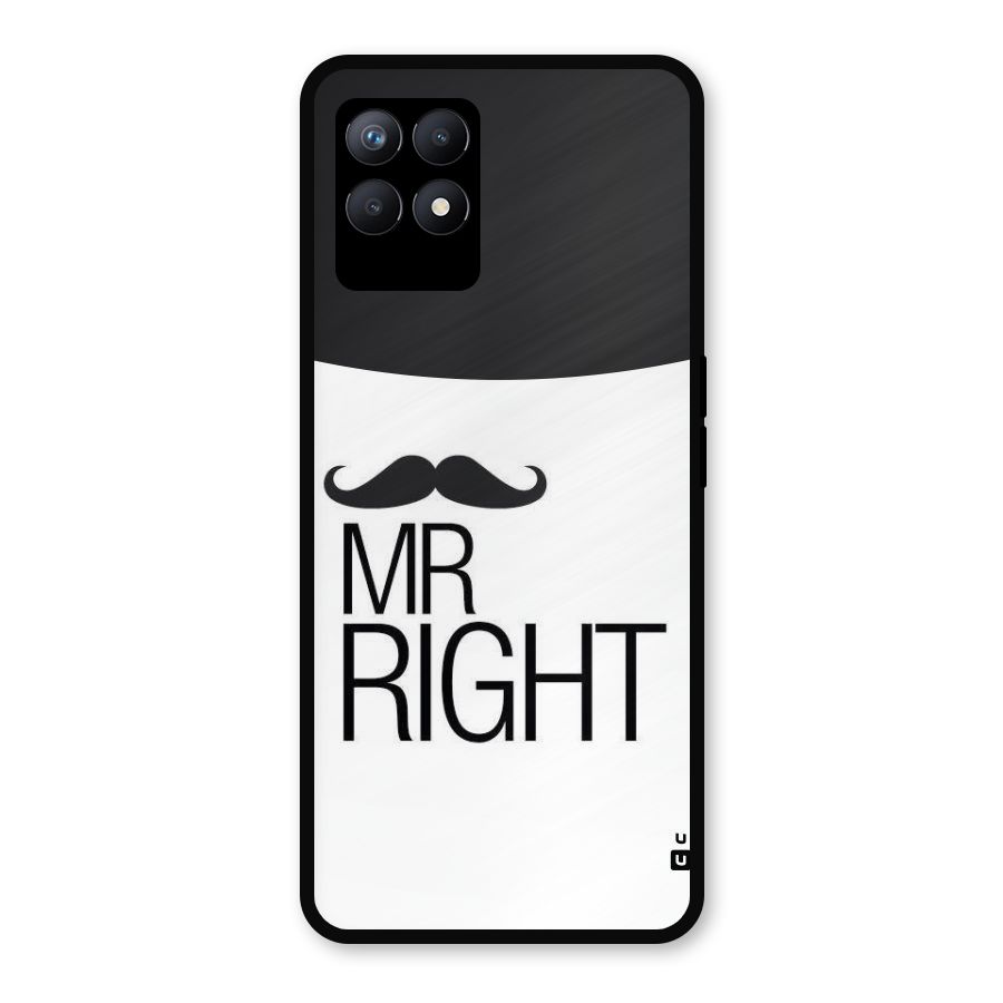 Mr. Right Moustache Metal Back Case for Realme 8i
