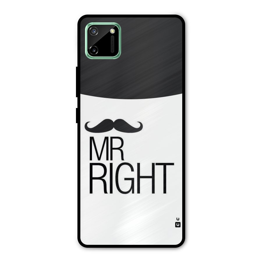 Mr. Right Moustache Metal Back Case for Realme C11