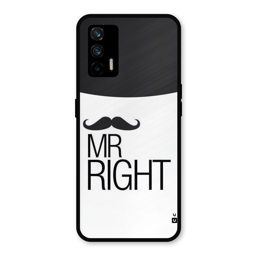 Mr. Right Moustache Metal Back Case for Realme GT 5G
