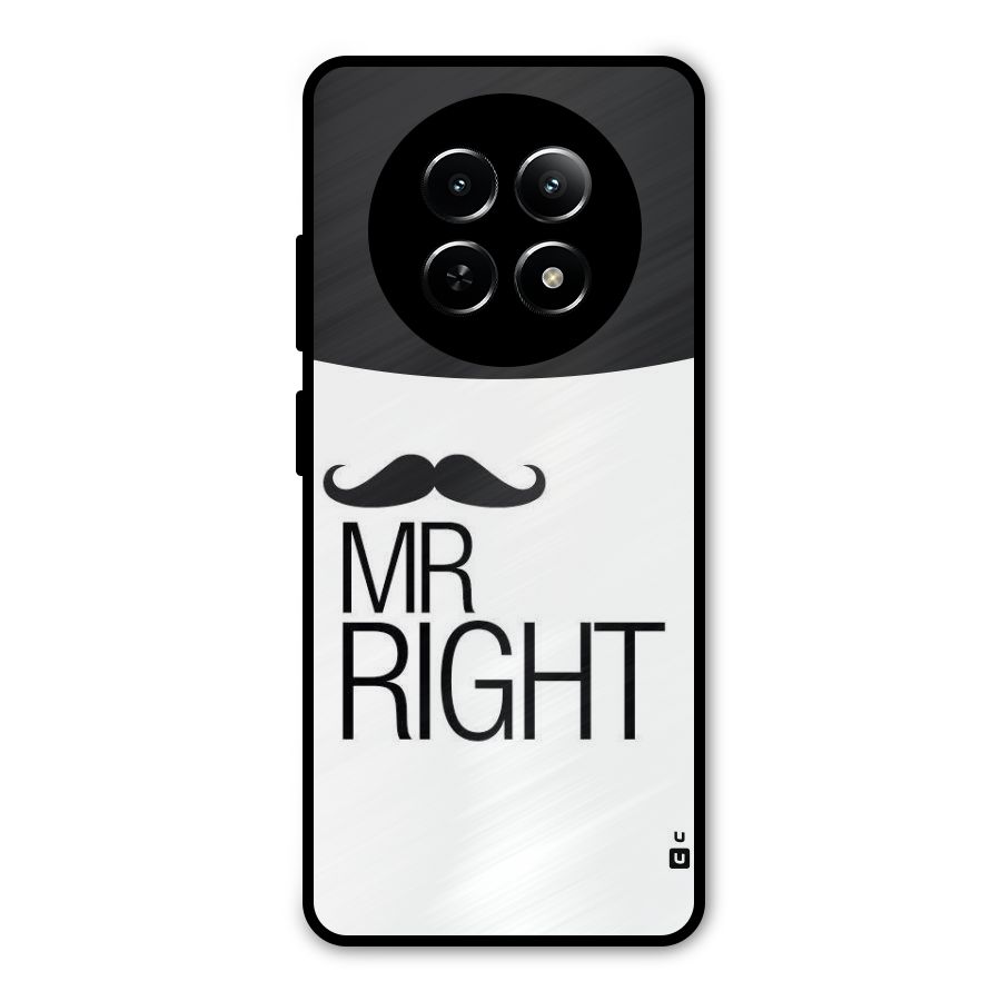 Mr. Right Moustache Metal Back Case for Realme Narzo N65