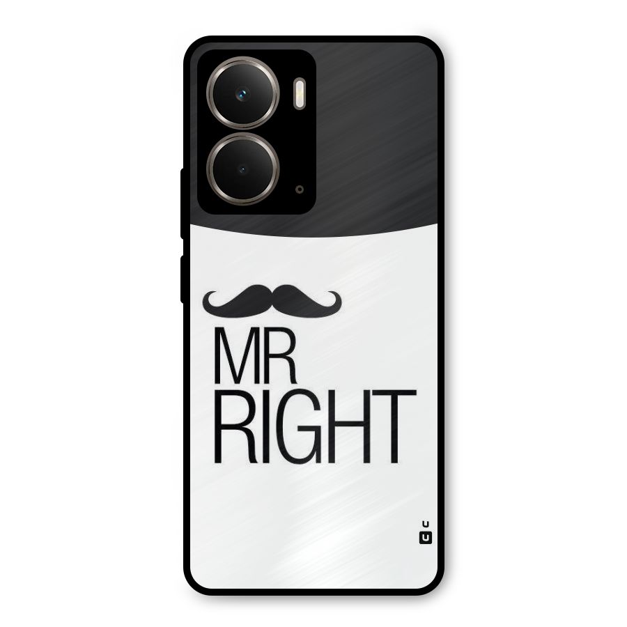 Mr. Right Moustache Metal Back Case for Realme P3