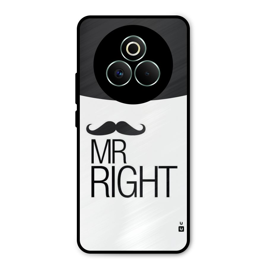Mr. Right Moustache Metal Back Case for Realme P3 Pro