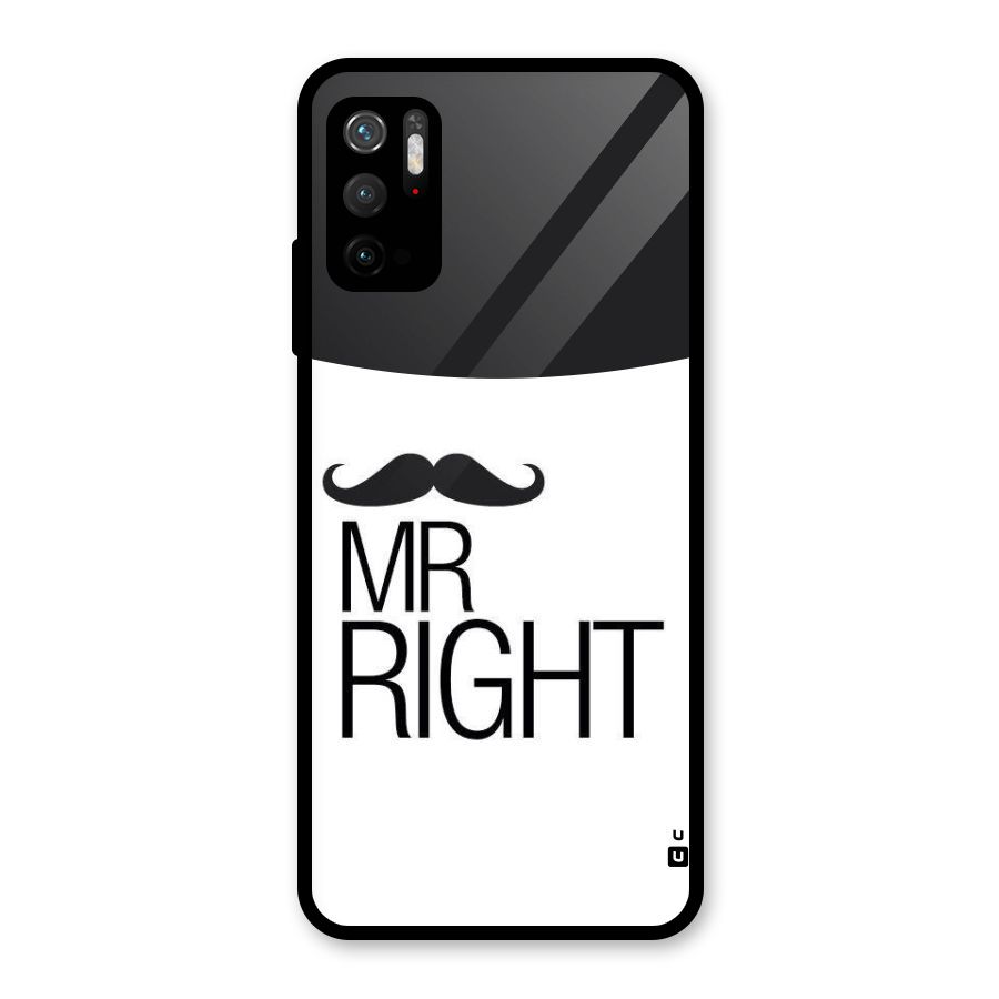 Mr. Right Moustache Metal Back Case for Redmi Note 10T 5G