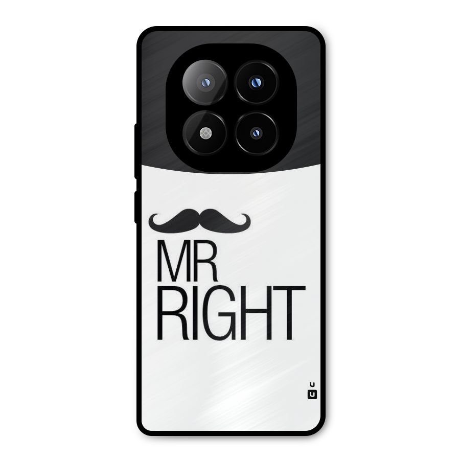 Mr. Right Moustache Metal Back Case for Redmi Note 14 Pro Plus 5G