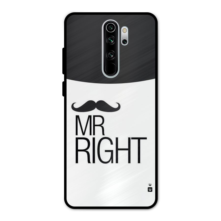Mr. Right Moustache Metal Back Case for Redmi Note 8 Pro