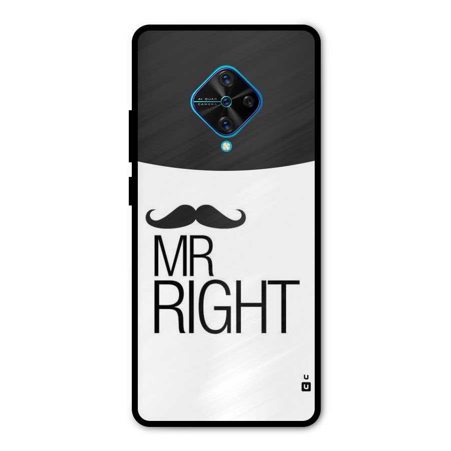 Mr. Right Moustache Metal Back Case for Vivo S1 Pro