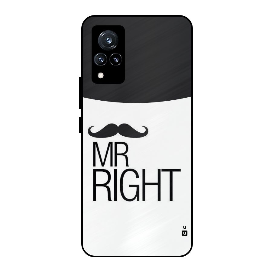 Mr. Right Moustache Metal Back Case for Vivo V21 5G