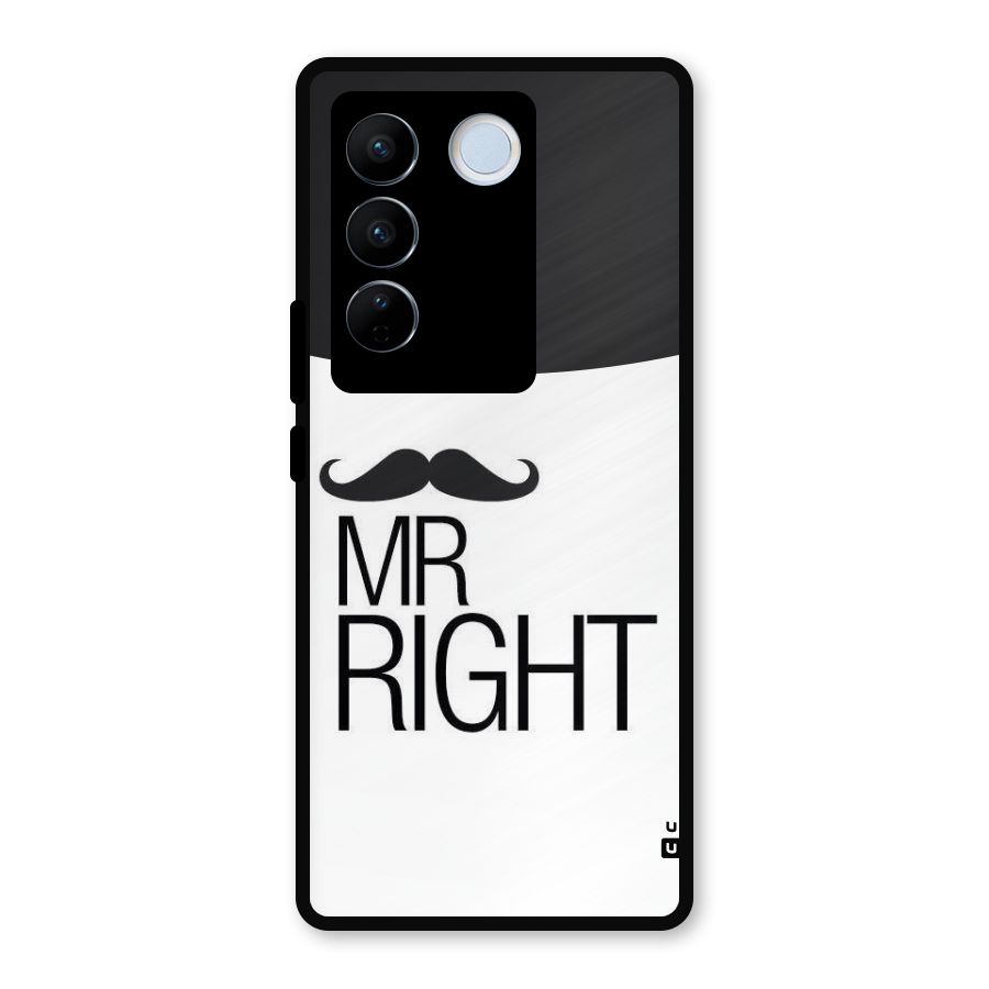 Mr. Right Moustache Metal Back Case for Vivo V27