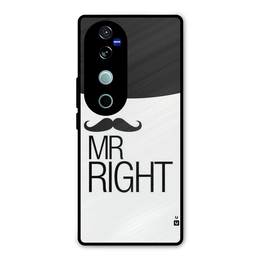 Mr. Right Moustache Metal Back Case for Vivo V40