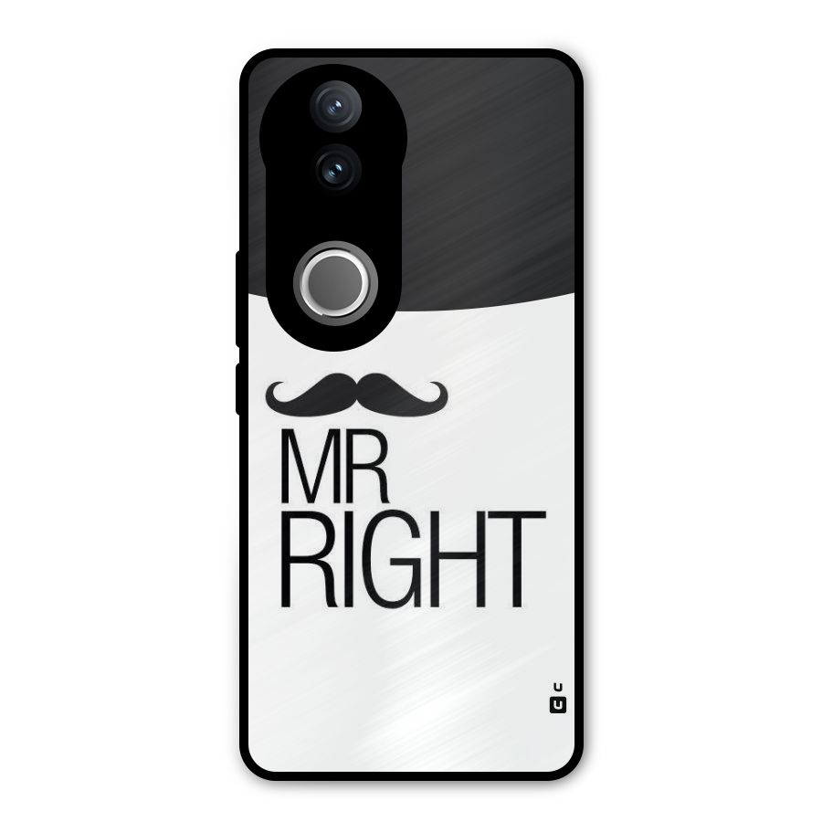 Mr. Right Moustache Metal Back Case for Vivo V50