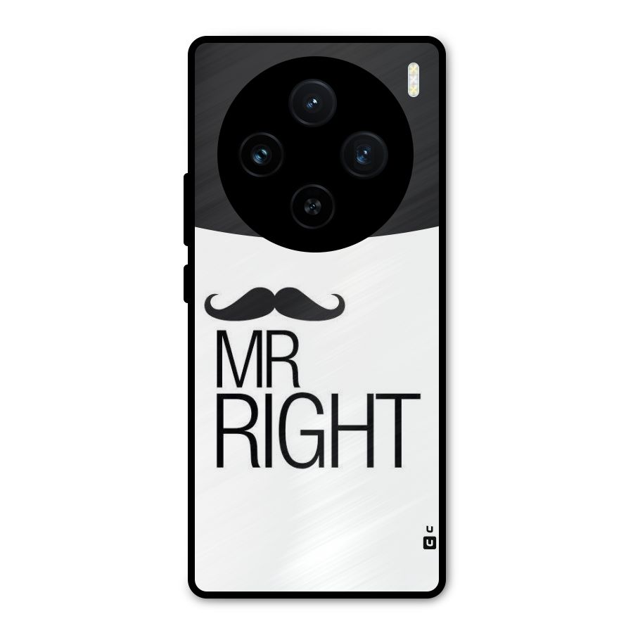 Mr. Right Moustache Metal Back Case for Vivo X100