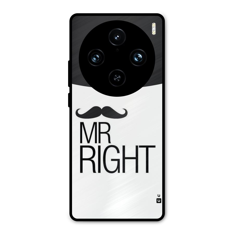 Mr. Right Moustache Metal Back Case for Vivo X100 Pro