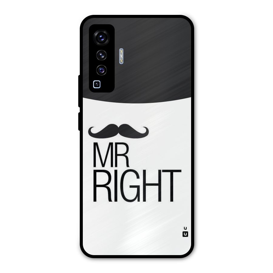 Mr. Right Moustache Metal Back Case for Vivo X50