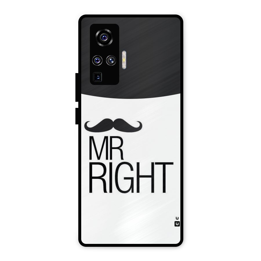 Mr. Right Moustache Metal Back Case for Vivo X50 Pro