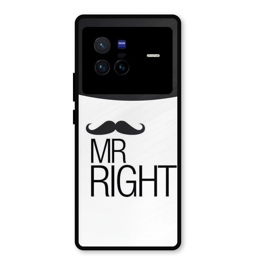 Mr. Right Moustache Metal Back Case for Vivo X80