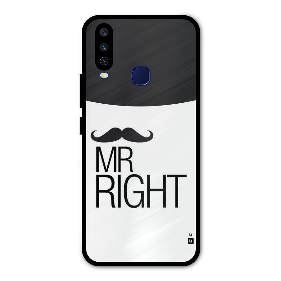 Mr. Right Moustache Metal Back Case for Vivo Y15