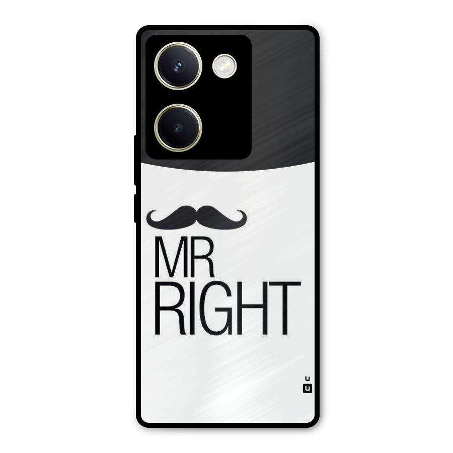Mr. Right Moustache Metal Back Case for Vivo Y200 Pro
