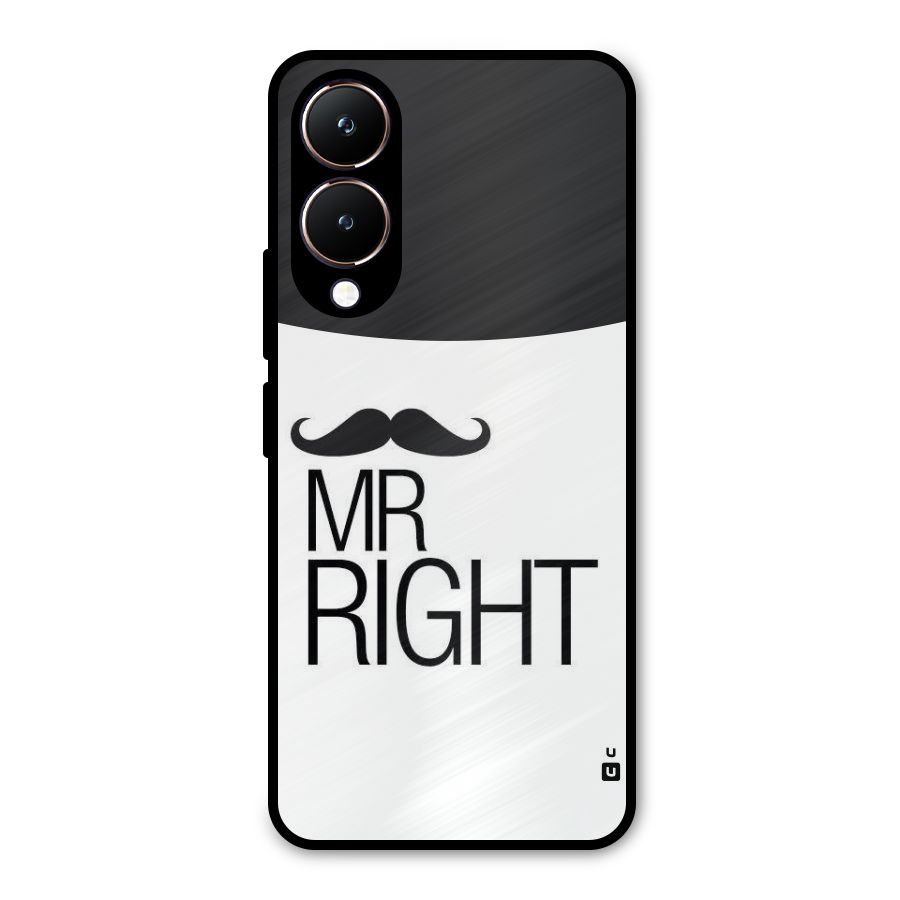 Mr. Right Moustache Metal Back Case for Vivo Y28