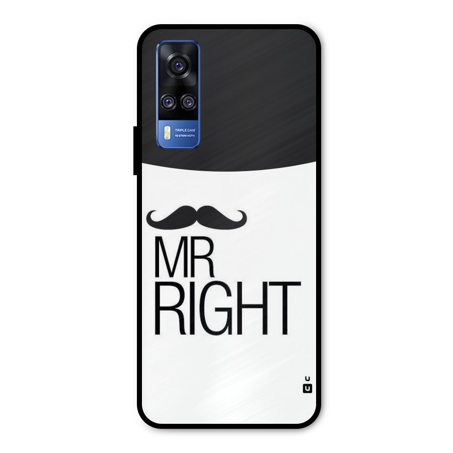 Mr. Right Moustache Metal Back Case for Vivo Y51A