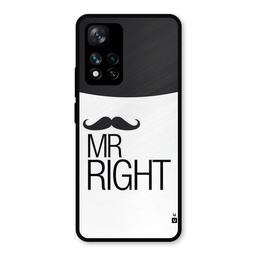 Mr. Right Moustache Metal Back Case for Xiaomi 11i Hypercharge 5G