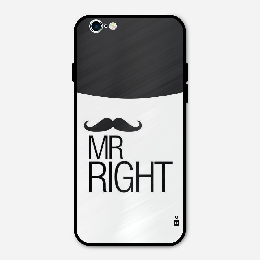 Mr. Right Moustache Metal Back Case for iPhone 6 6s