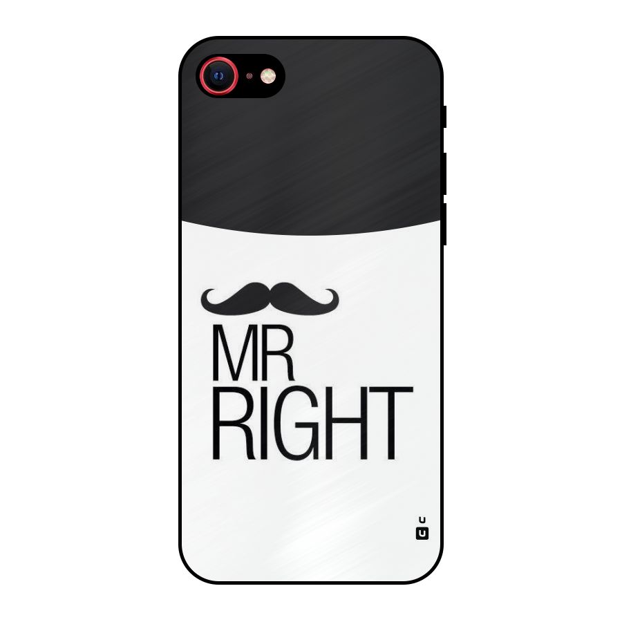 Mr. Right Moustache Metal Back Case for iPhone 7