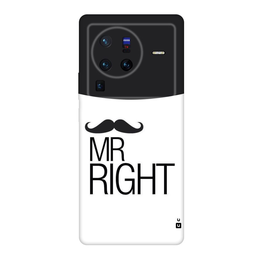 Mr. Right Moustache Original Polycarbonate Back Case for Vivo X80