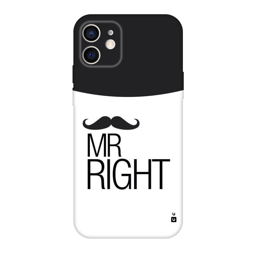 Mr. Right Moustache Original Polycarbonate Back Case for iPhone 12