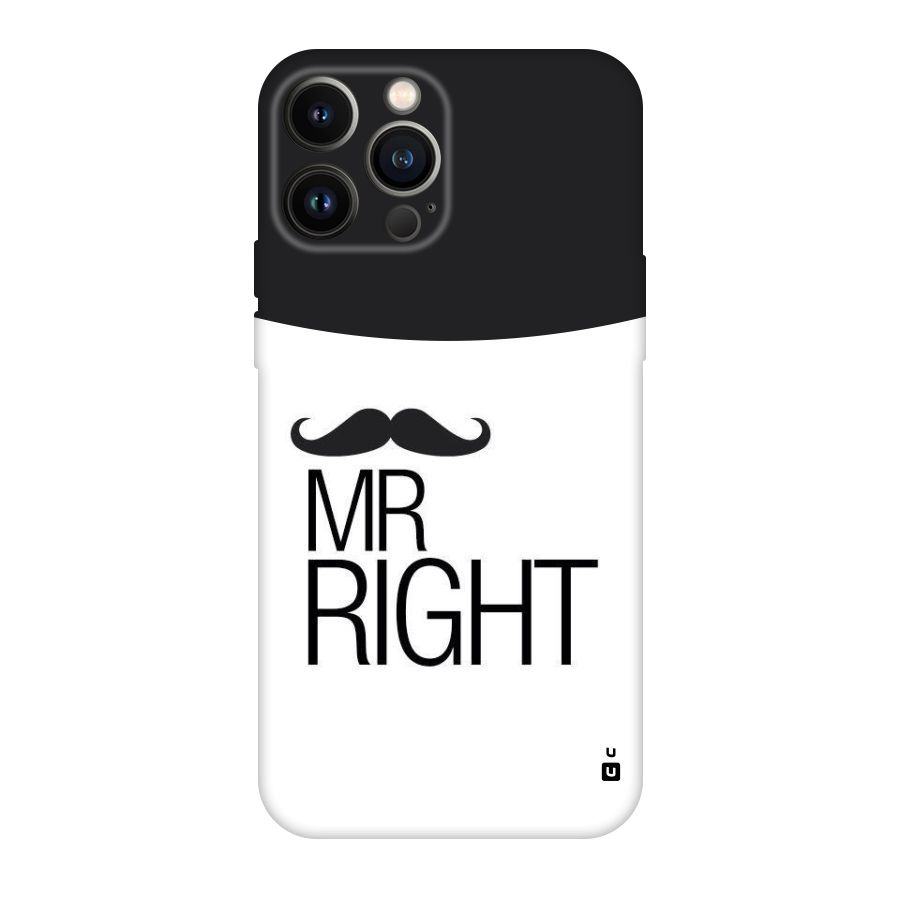 Mr. Right Moustache Original Polycarbonate Back Case for iPhone 13 Pro Max