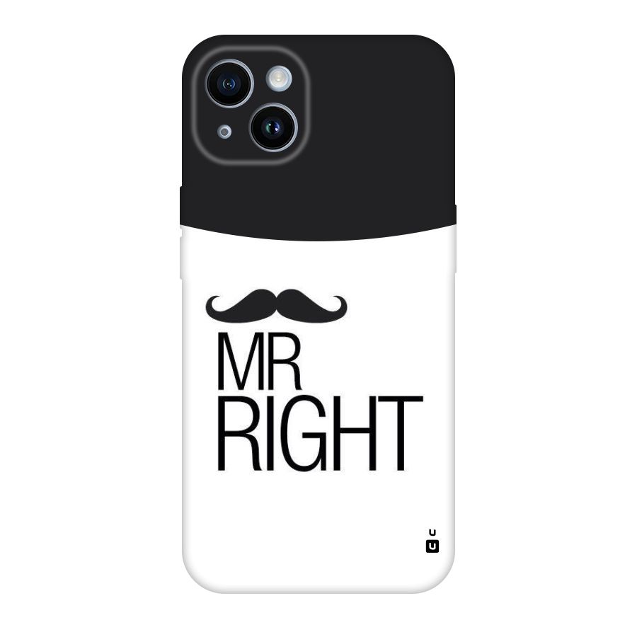 Mr. Right Moustache Original Polycarbonate Back Case for iPhone 14