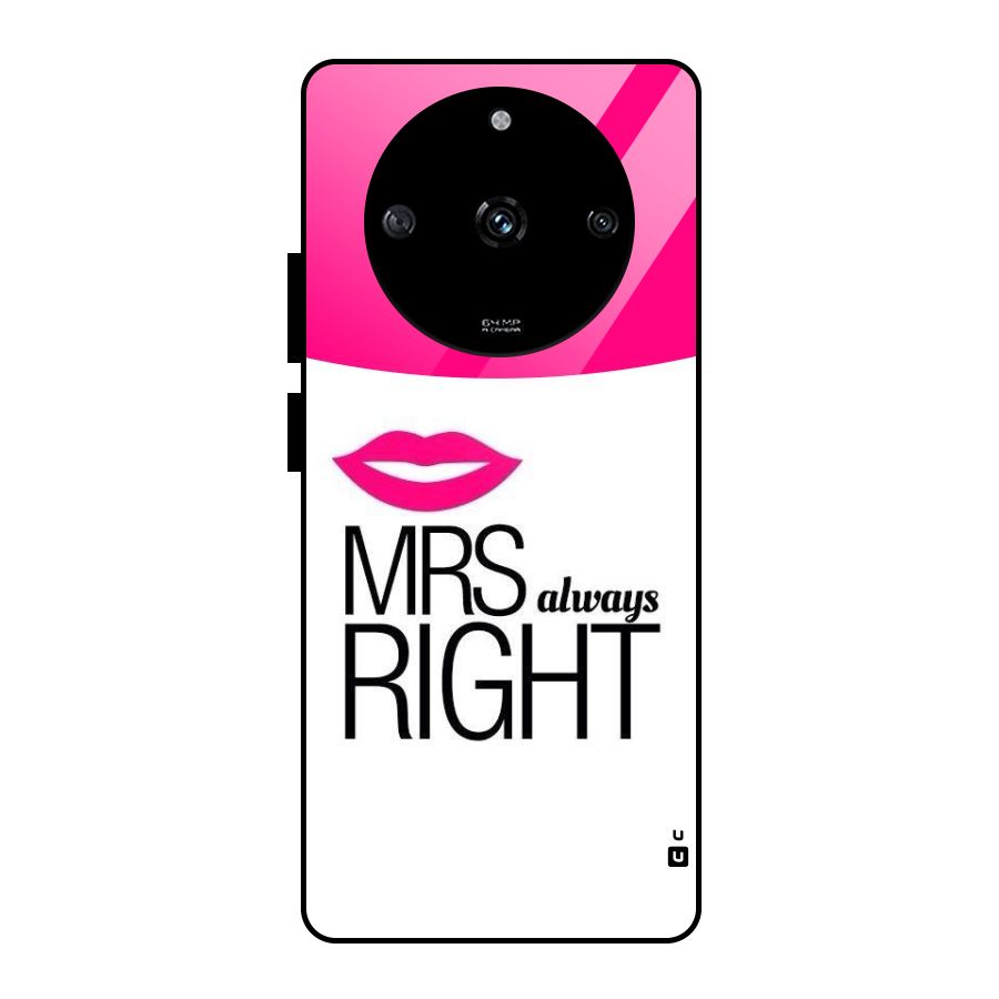Mrs always right Glass Back Case for Realme Narzo 60 5G