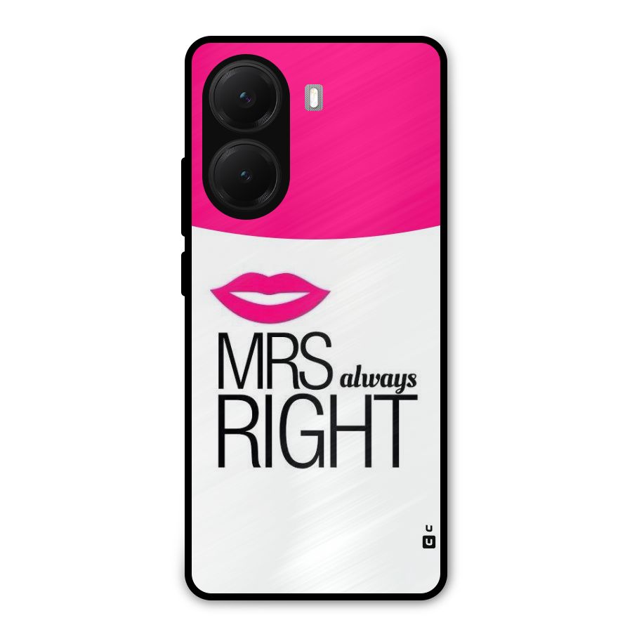 Mrs always right Metal Back Case for Poco X7 Pro